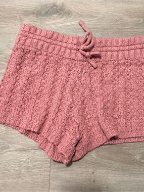 Love tree knit Cozy Pink Knit Lounge Shorts small